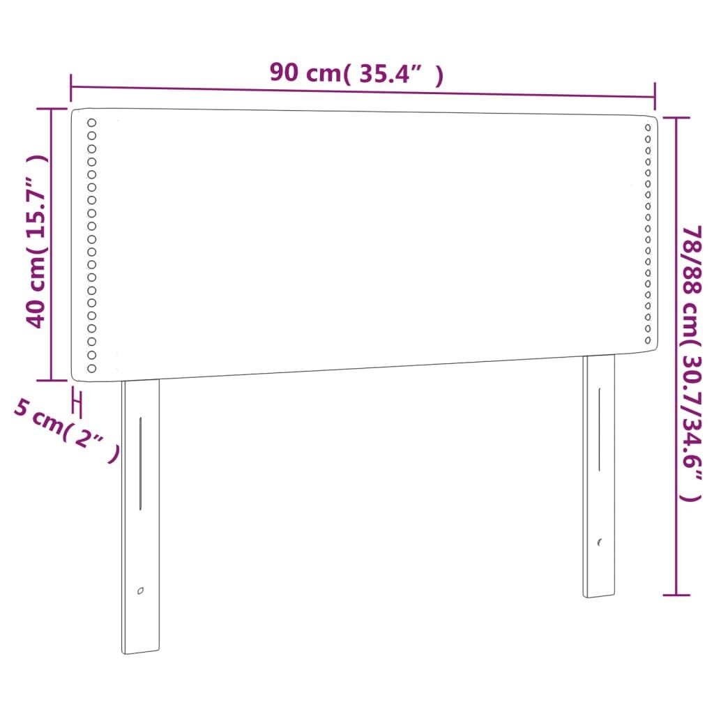 Hoofdbord Lichtgrijs 90cm - VidaXL - 41% Korting!