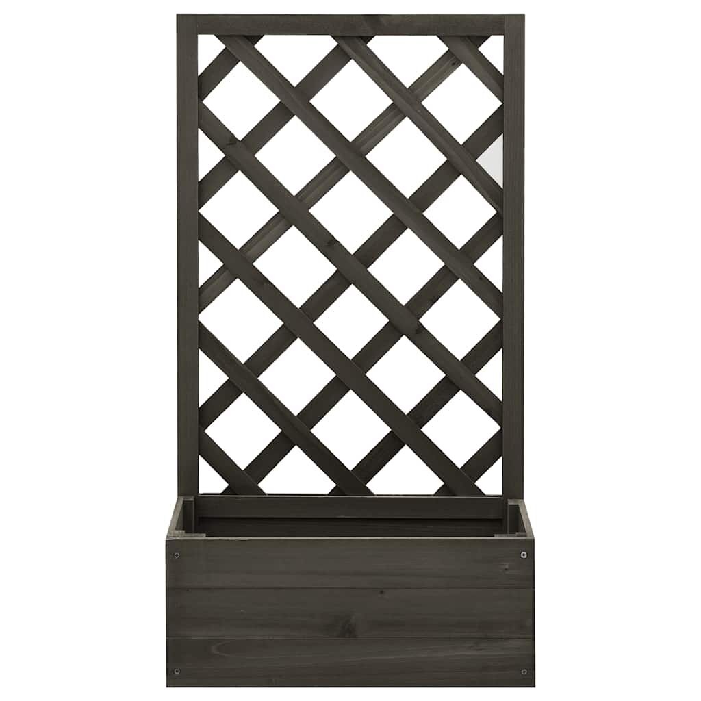 VidaXL Plantenbak met Latwerk Grijs 50x25x90cm - 35% Korting!