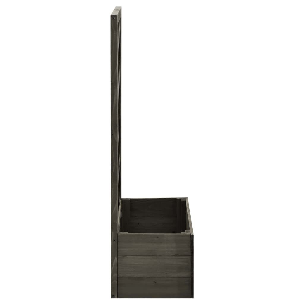 VidaXL Plantenbak met Latwerk Grijs 50x25x90cm - 35% Korting!