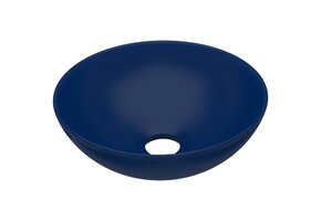 VidaXL Wastafel Donkerblauw - Ronde Keramiek - 41% Korting!