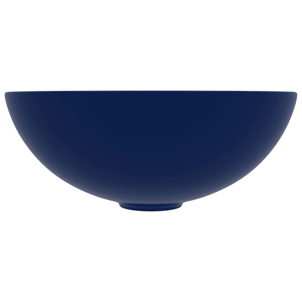 VidaXL Wastafel Donkerblauw - Ronde Keramiek - 41% Korting!