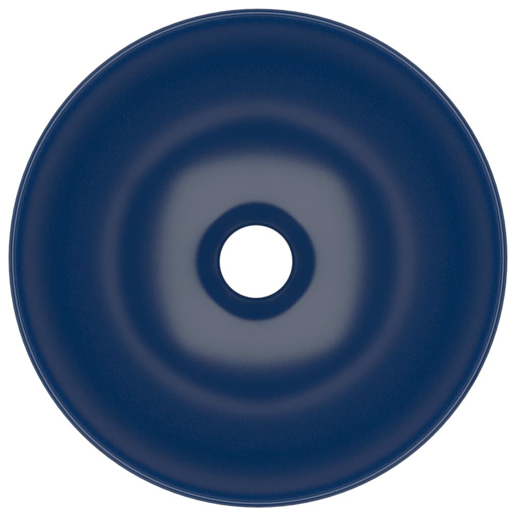 VidaXL Wastafel Donkerblauw - Ronde Keramiek - 41% Korting!