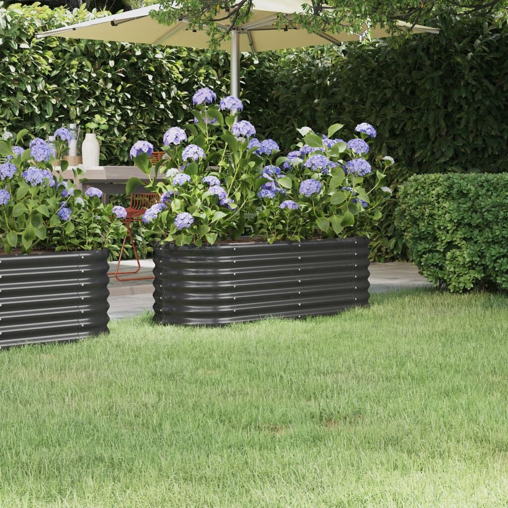 VidaXL Plantenbak Antraciet 114cm - 35% Korting!