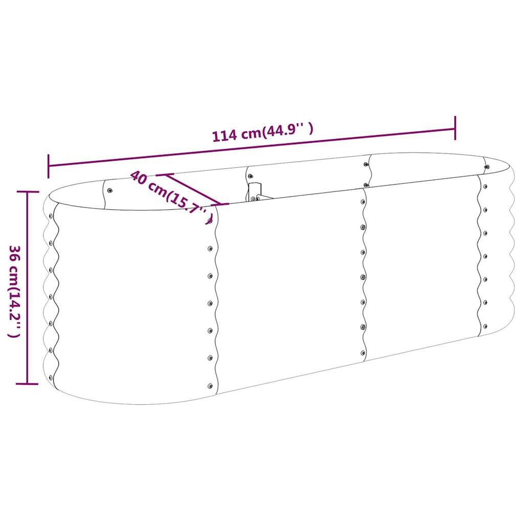 VidaXL Plantenbak Antraciet 114cm - 35% Korting!