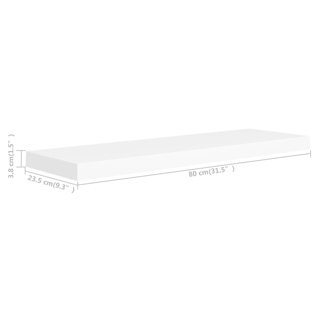 vidaXL Wandschappen 2 st. Wit 80cm - 59% Korting!