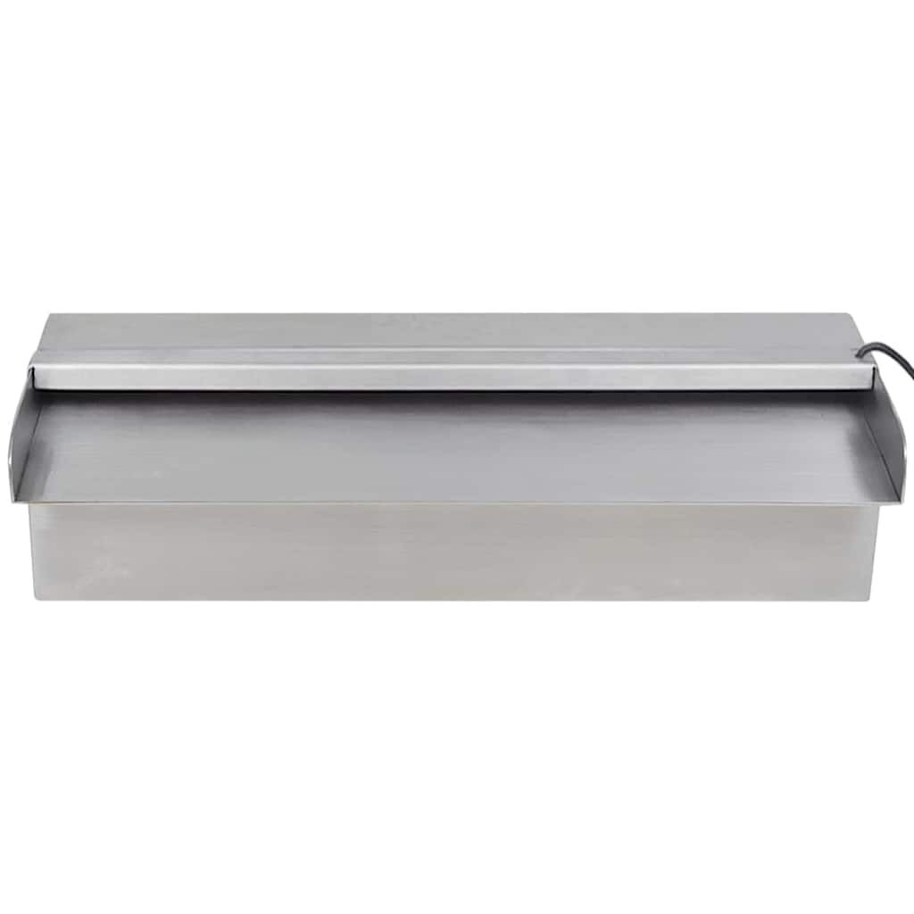 Zwembadwaterval met LED - RVS 30cm - Retourtje Deal! 35% Korting