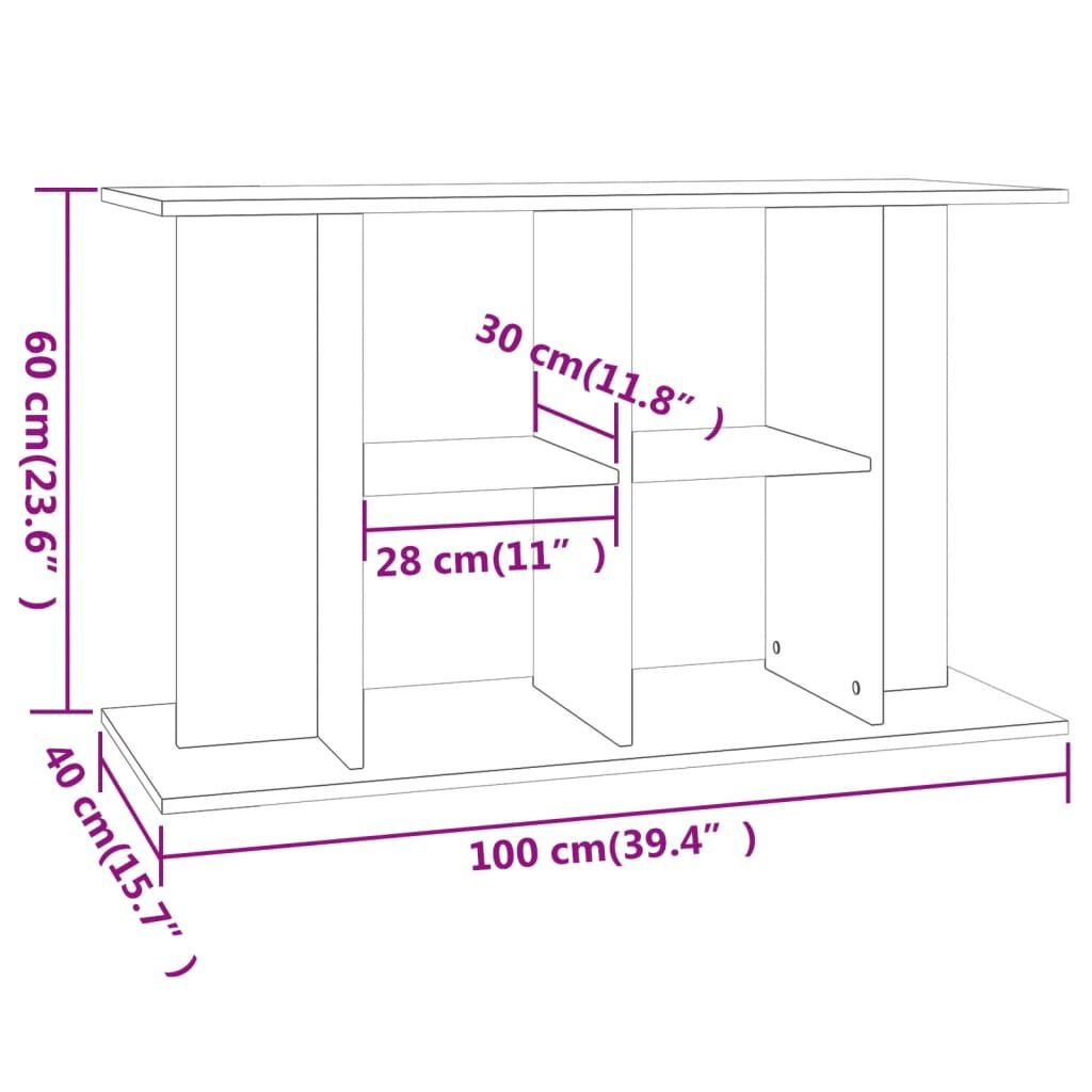 vidaXL Aquariumstandaard Wit 100x40x60cm - 35% Korting!