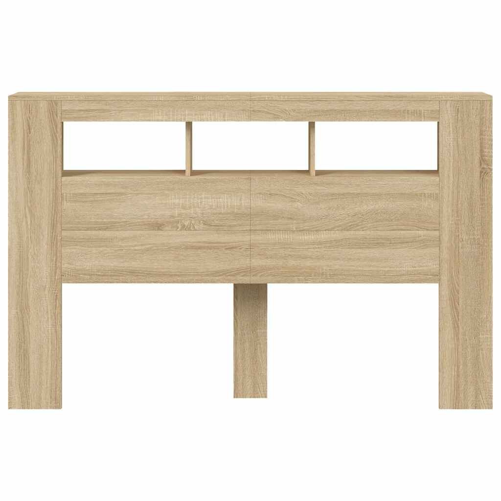 vidaXL Hoofdbord LED Sonoma Eiken 160cm -41%!