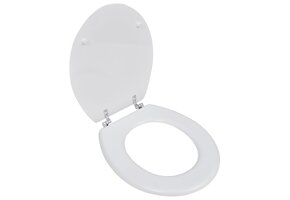 vidaXL Toiletbril MDF Wit - Simpel Design - 41% Korting!