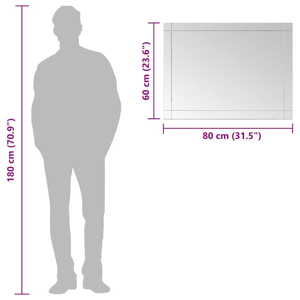 vidaXL Wandspiegel 80x60cm - Zo Goed Als Nieuw! -51% Korting!