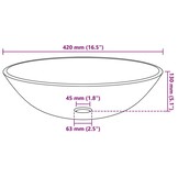 vidaXL Glazen Wasbak Mat 42cm - 51% Korting!