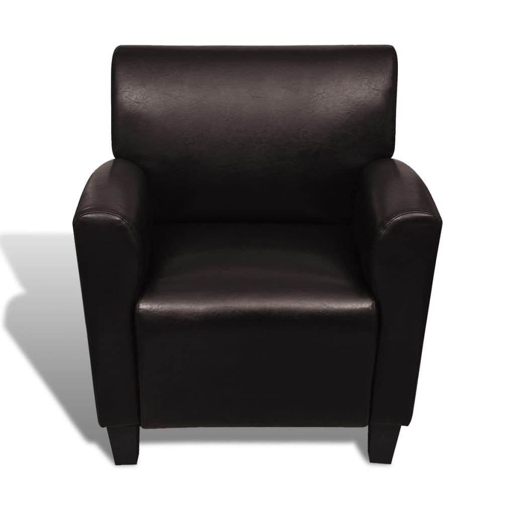 VidaXL Fauteuil Donkerbruin Kunstleer - 51% Korting!