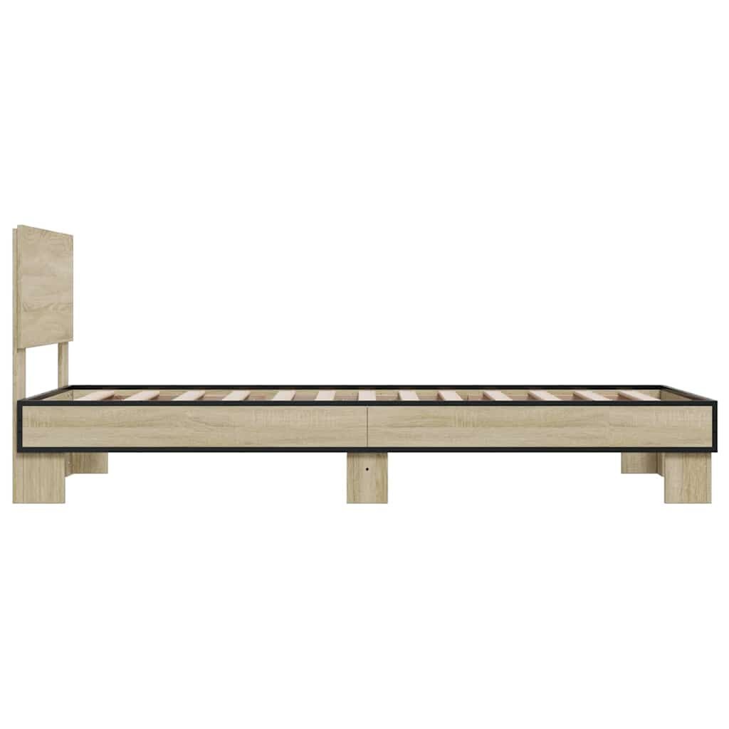 Bedframe Sonoma Eiken 75x190cm - 42% Korting!
