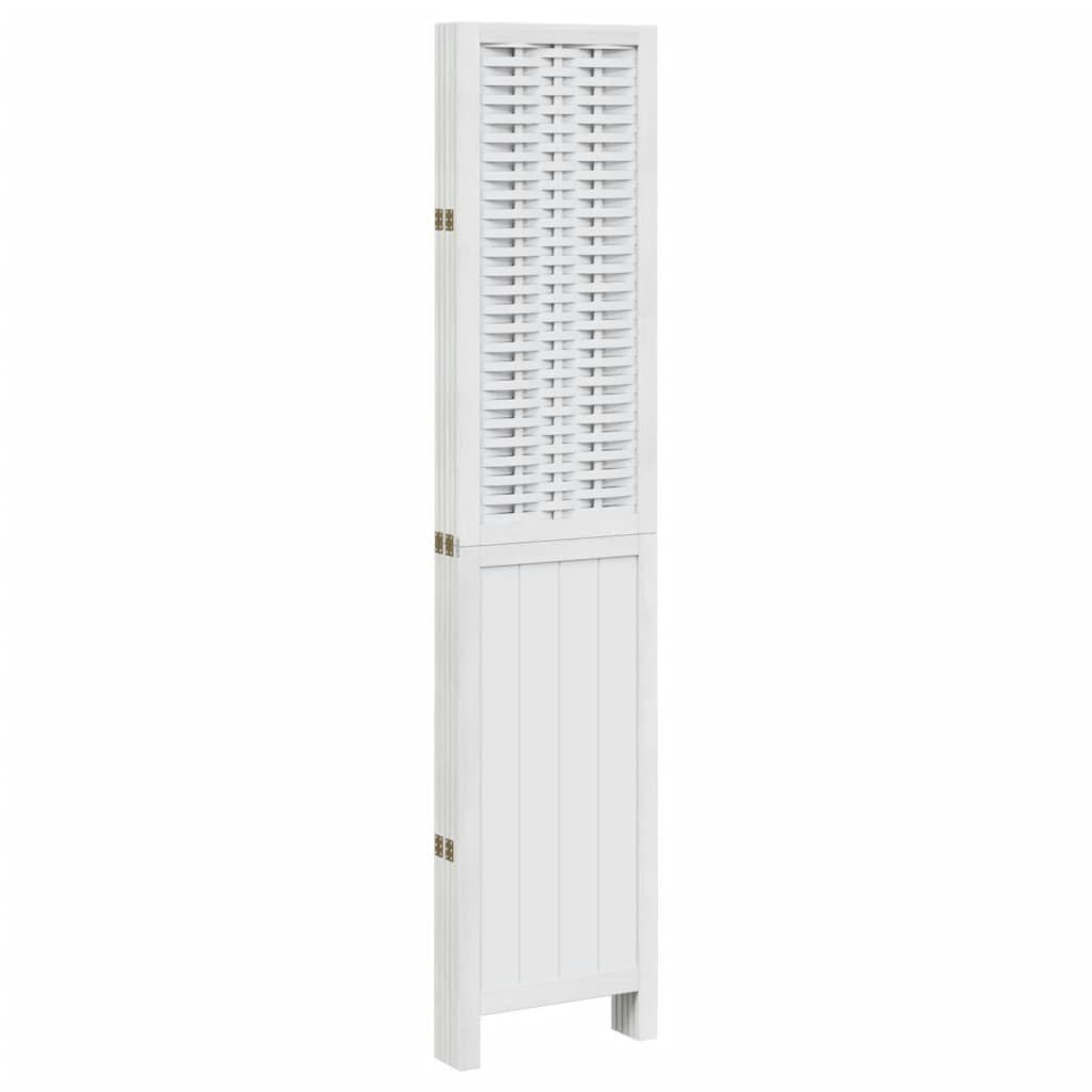 Kamerscherm 5 Panelen Wit Paulownia - Beschadigd - 35% Korting!