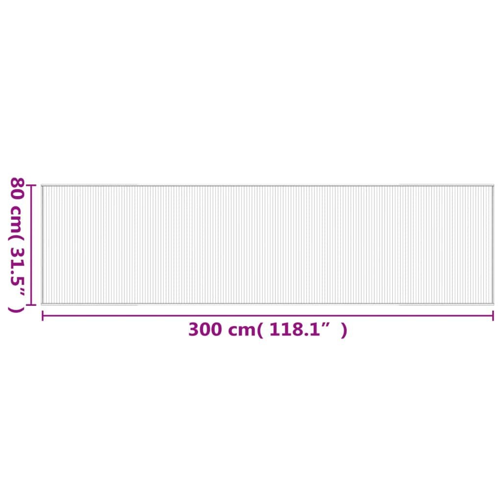 Bamboe Vloerkleed Bruin 80x300cm -42% Korting!