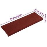 Trapmatten Rood (15 st) - 65x21cm - 41% Korting!