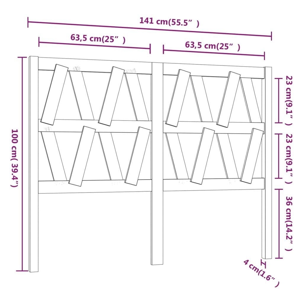 Hoofdbord Grenenhout Wit 141cm - 42% Korting!