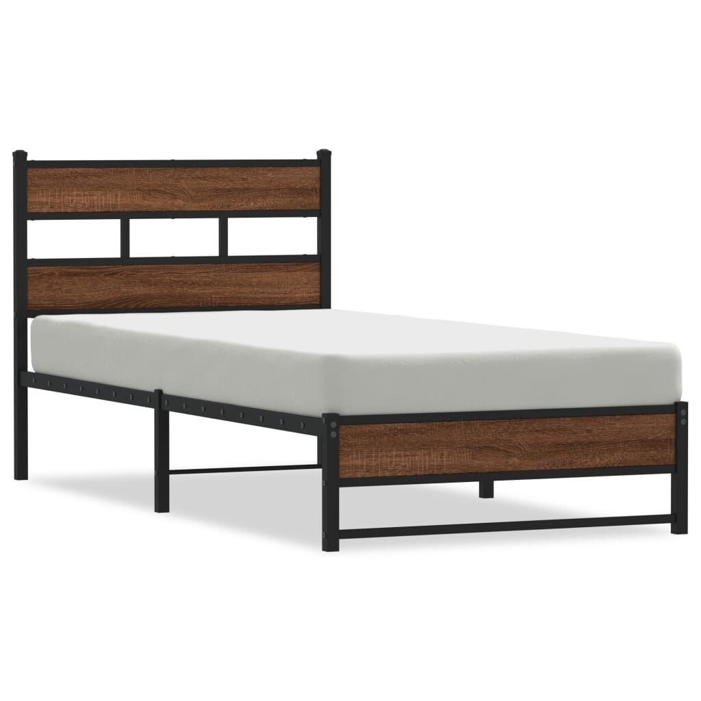 vidaXL Bedframe 90x190cm Bruin Eiken -35%! (Montageset Ongecontroleerd)