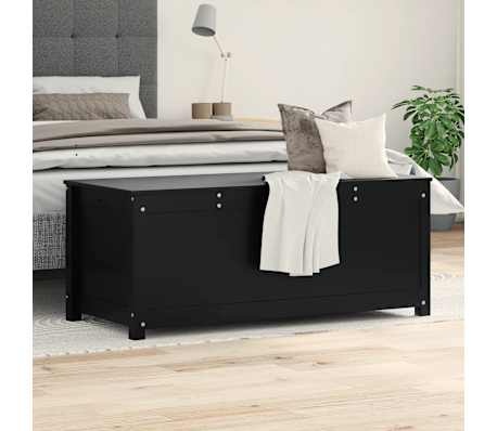 VidaXL Opbergbox Grenenhout Zwart - 110cm - 42% Korting!