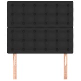 2x Zwarte Kunstleren Hoofdborden 100cm - 35% Korting!