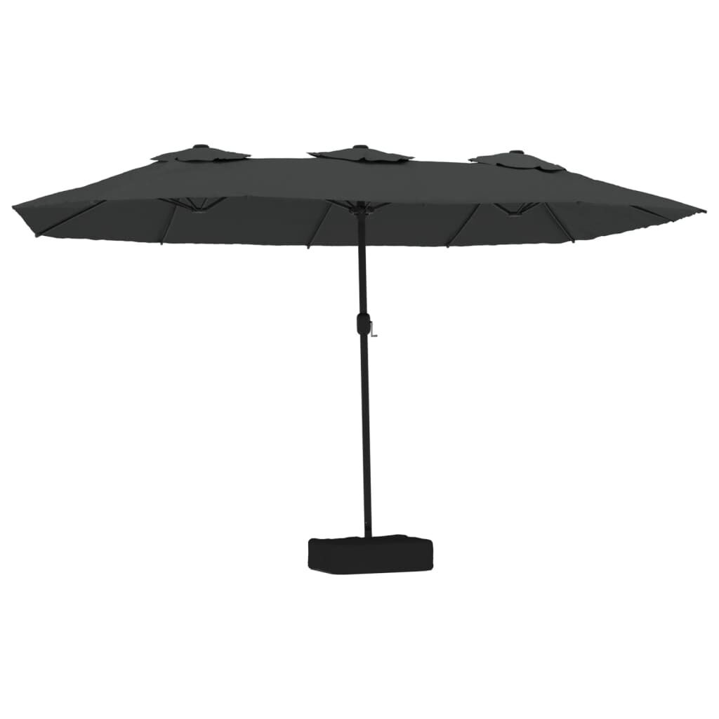 vidaXL Dubbele Parasol 449cm Antraciet - Zo Goed Als Nieuw - 35% Korting!