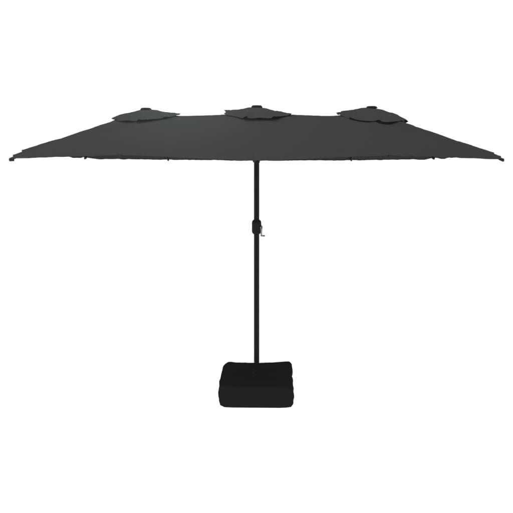 vidaXL Dubbele Parasol 449cm Antraciet - Zo Goed Als Nieuw - 35% Korting!