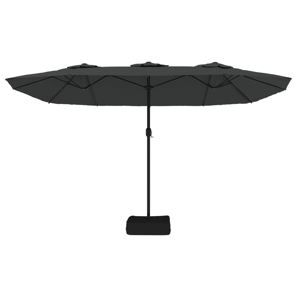vidaXL Dubbele Parasol 449cm Antraciet - Zo Goed Als Nieuw - 35% Korting!