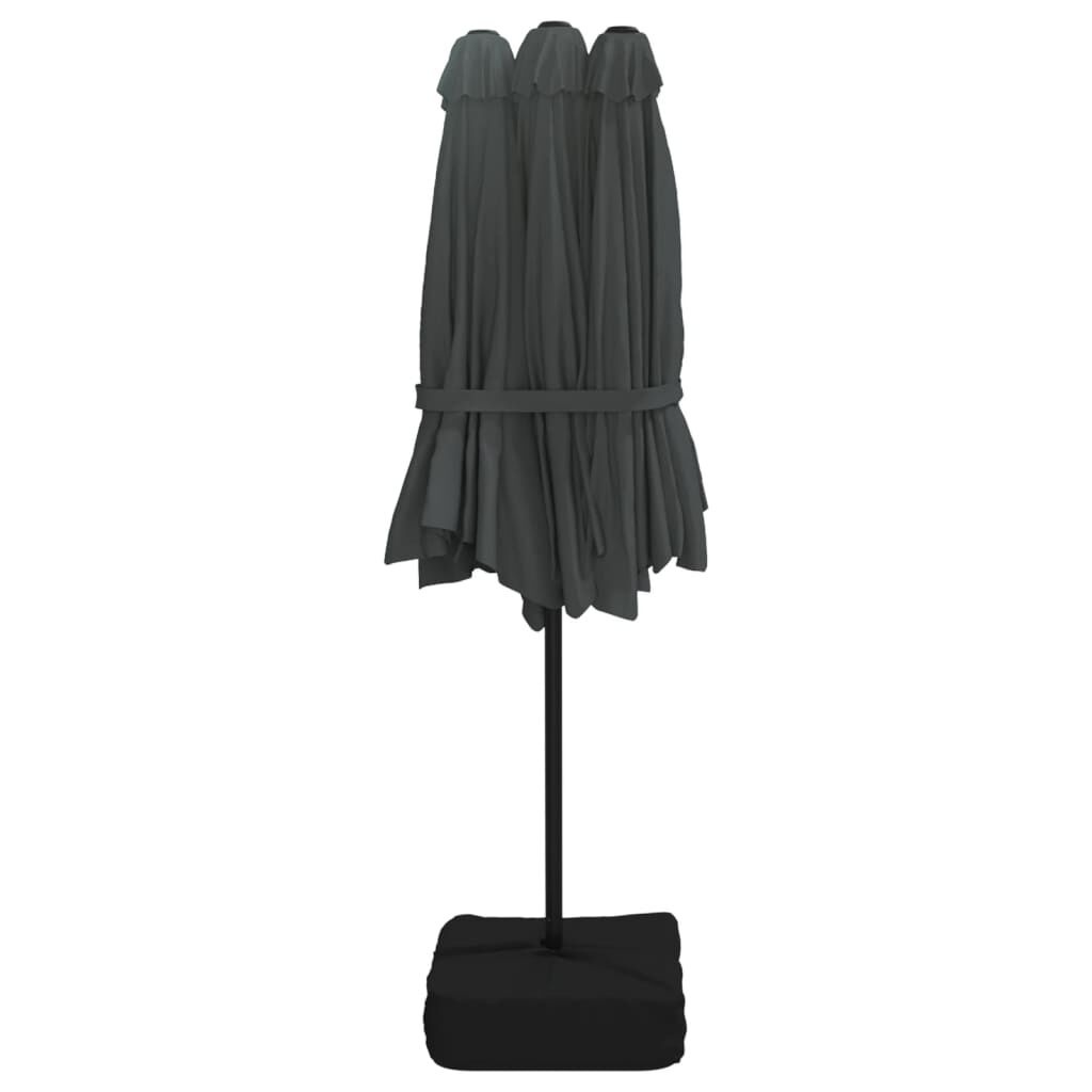 vidaXL Dubbele Parasol 449cm Antraciet - Zo Goed Als Nieuw - 35% Korting!
