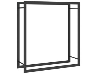 vidaXL Haardhoutrek Matzwart - 80x28x86cm - 53% Korting!