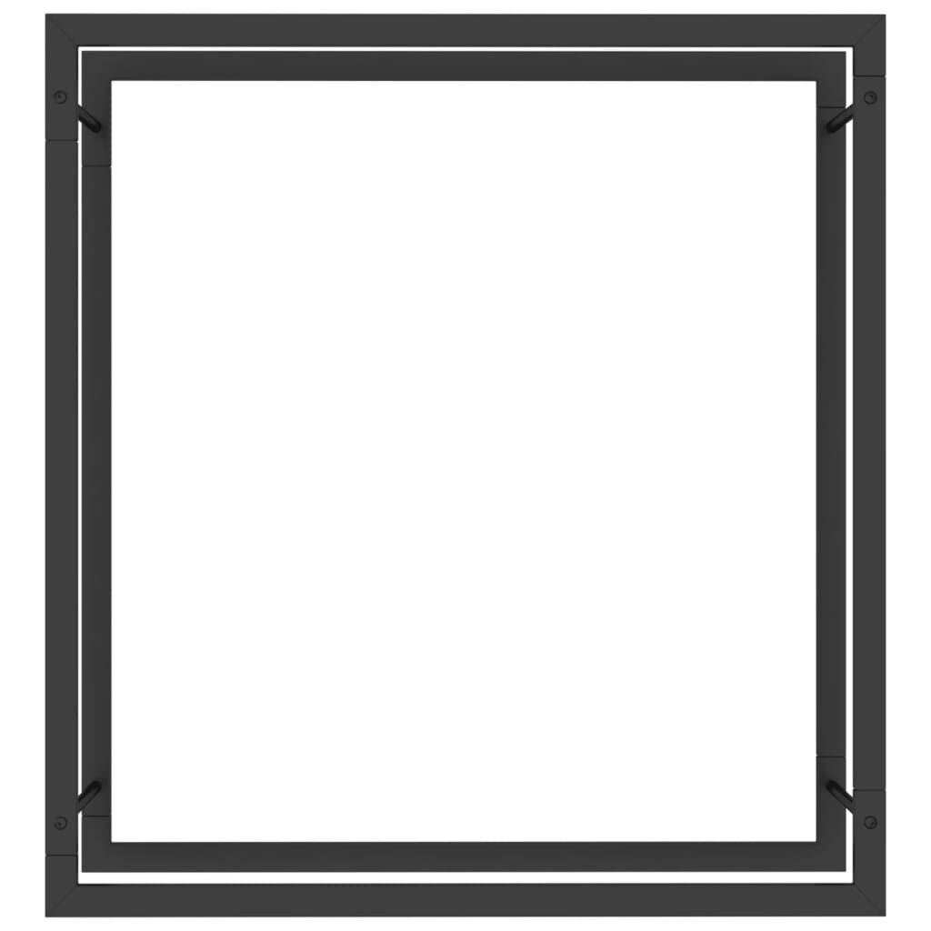 vidaXL Haardhoutrek Matzwart - 80x28x86cm - 53% Korting!