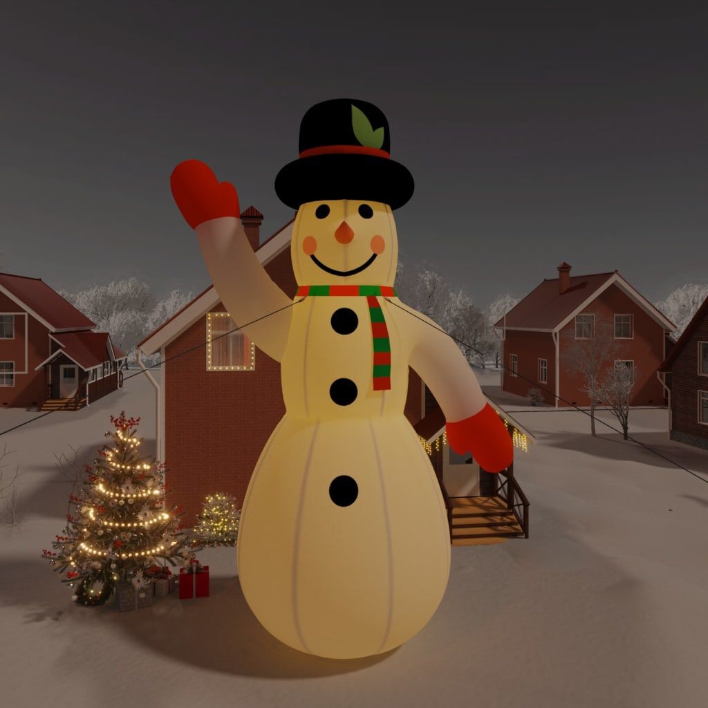 VidaXL Opblaasbare Sneeuwpop 1000cm LED - 41% Korting!