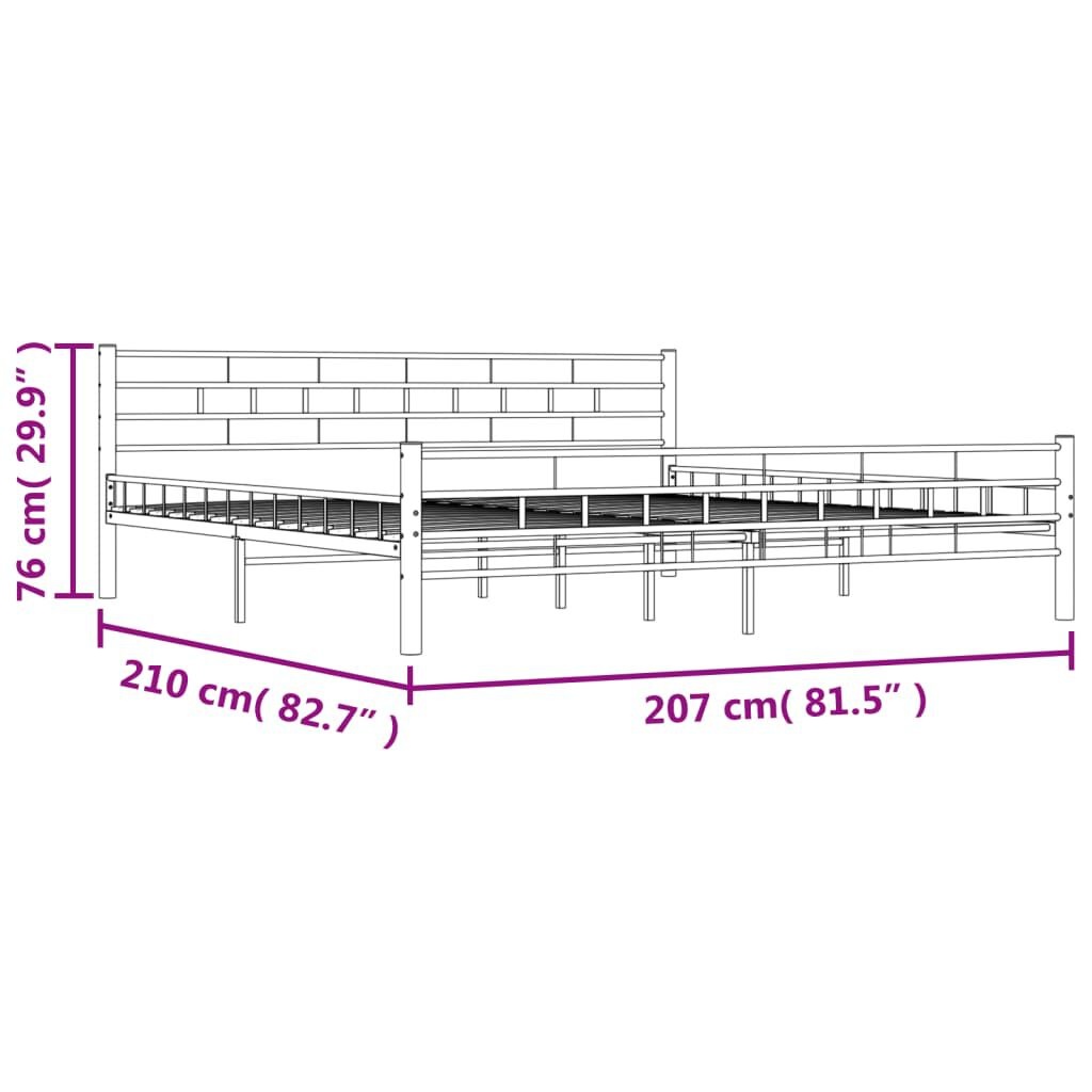 vidaXL Bedframe 200x200 Zwart -35%! (Nieuw, beschadigde doos)