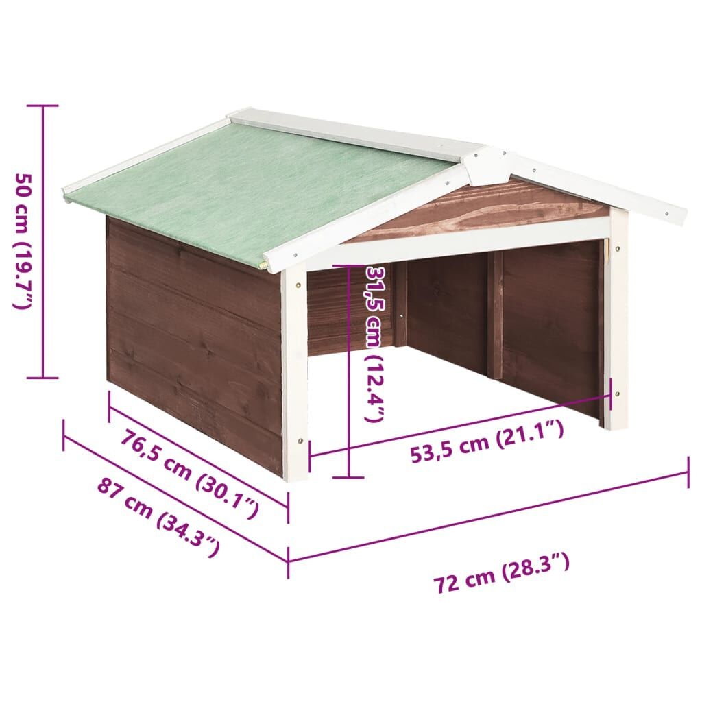 vidaXL Grasmaaier Overkapping Mokka/Wit - 35% Korting!