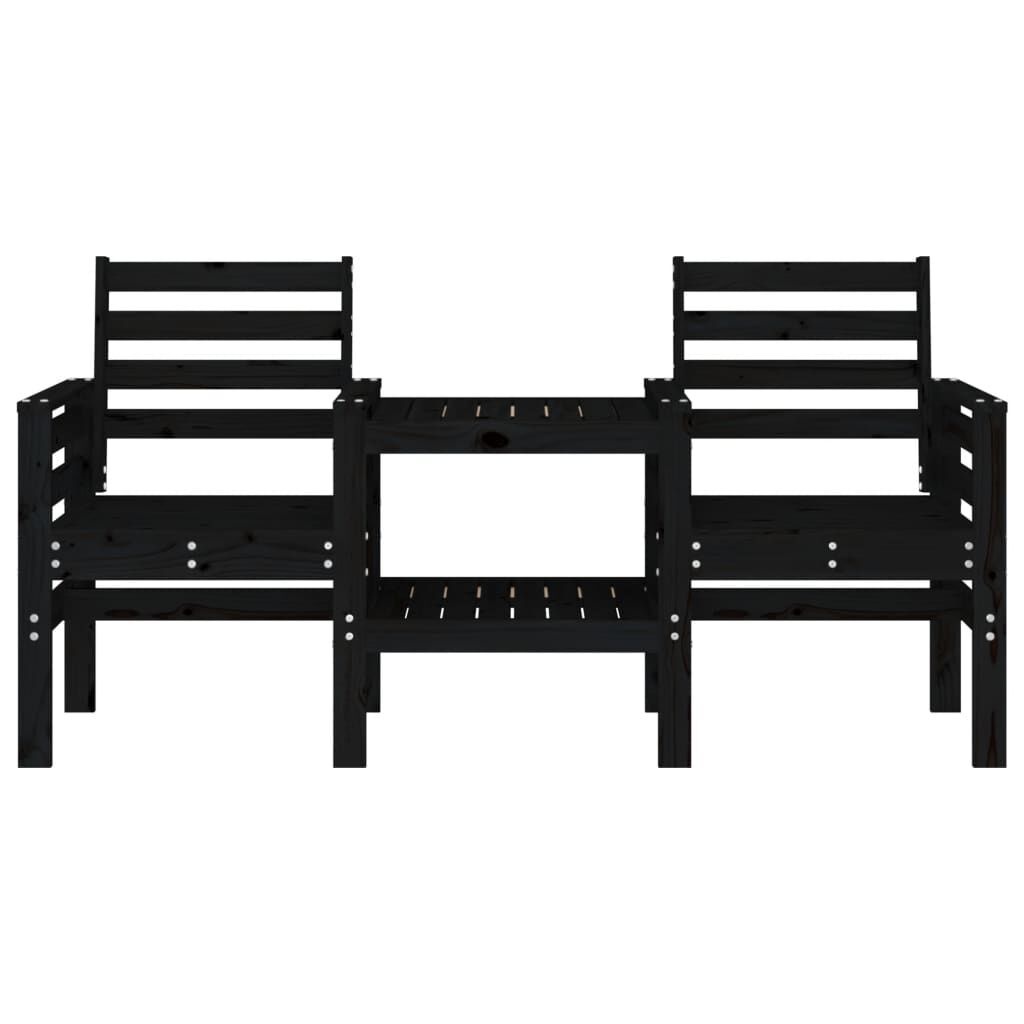 VidaXL Tuinbank met Tafel Zwart - 60% Korting!