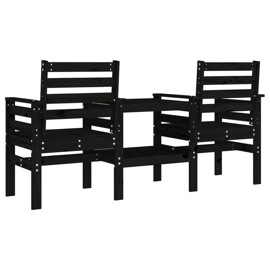 VidaXL Tuinbank met Tafel Zwart - 60% Korting!