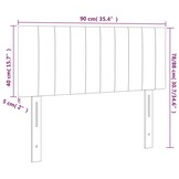Hoofdbord Zwart Fluweel 90cm - 42% Korting! Zo Goed Als Nieuw