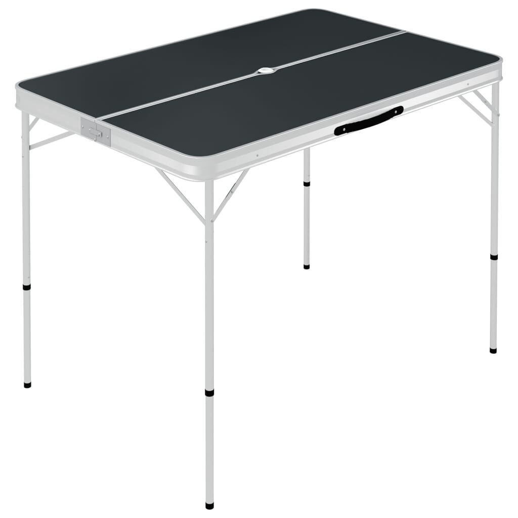 VidaXL Campingtafel Set (Alu/Grijs) + 2 Banken - 45% Korting!