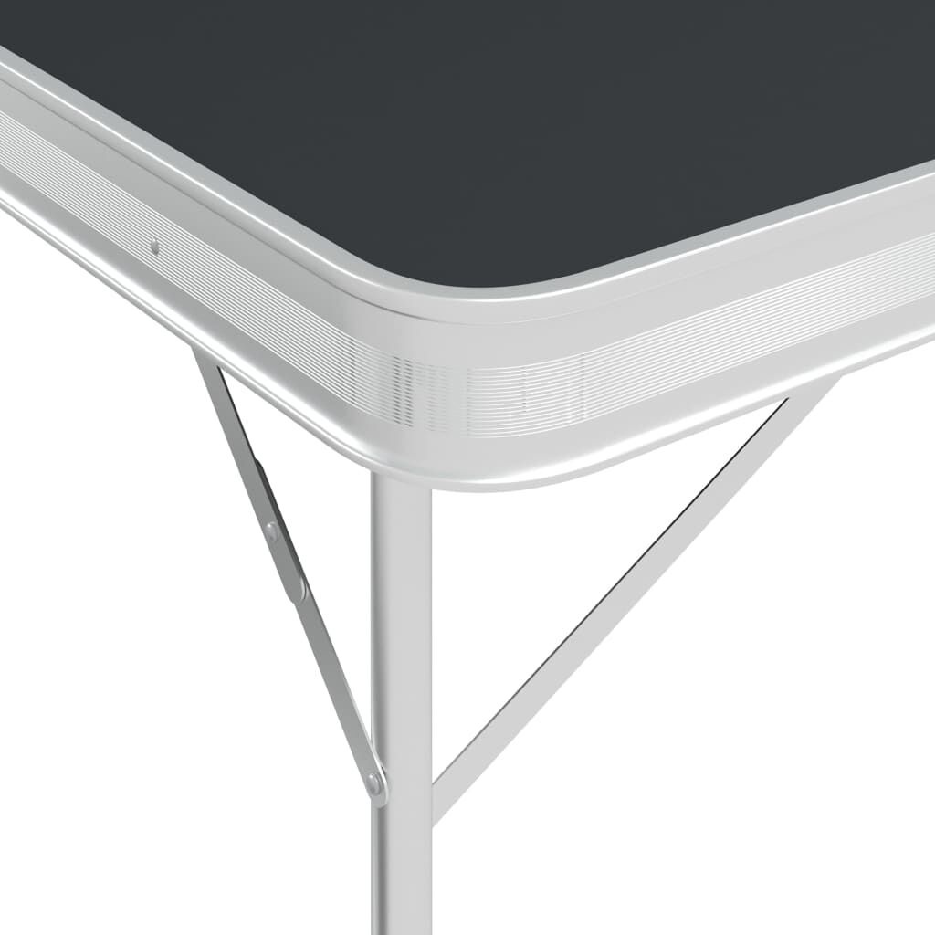 VidaXL Campingtafel Set (Alu/Grijs) + 2 Banken - 45% Korting!