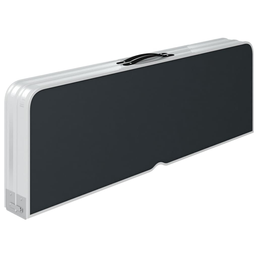 VidaXL Campingtafel Set (Alu/Grijs) + 2 Banken - 45% Korting!