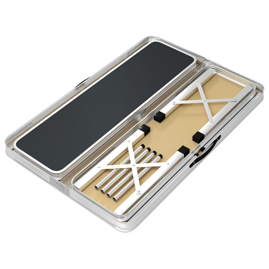 VidaXL Campingtafel Set (Alu/Grijs) + 2 Banken - 45% Korting!