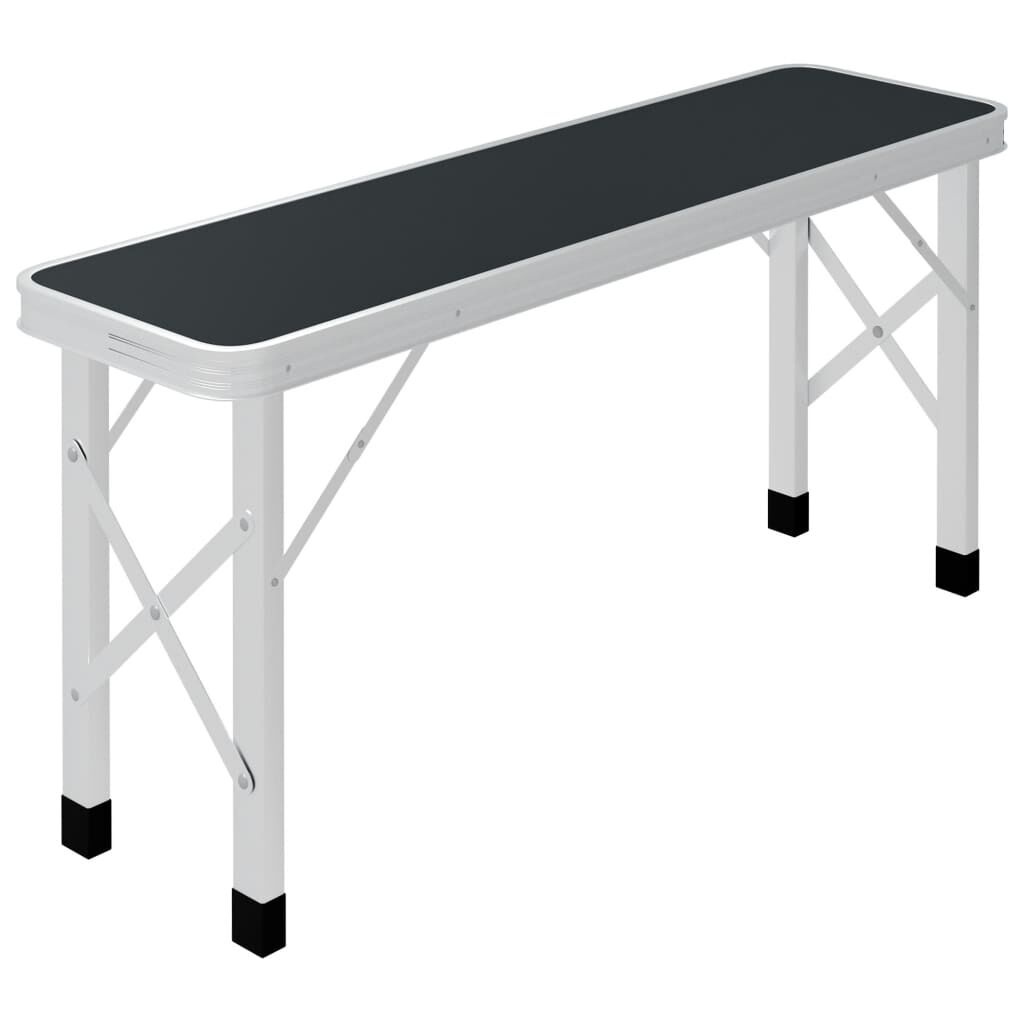 VidaXL Campingtafel Set (Alu/Grijs) + 2 Banken - 45% Korting!