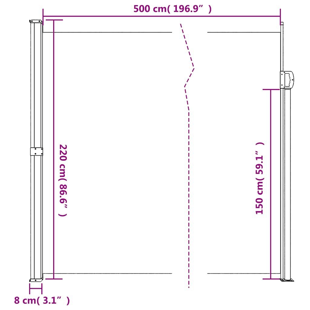 vidaXL Windscherm 220x500cm Antraciet - 35% Korting!