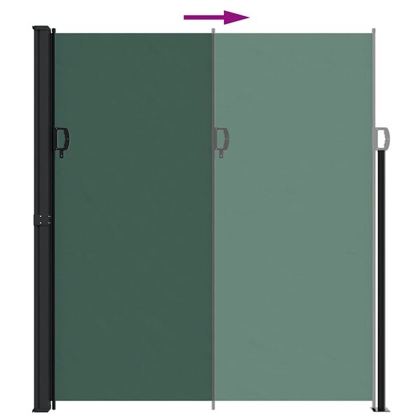 VidaXL Uittrekbaar Windscherm 220x600cm Donkergroen - 60% Korting!