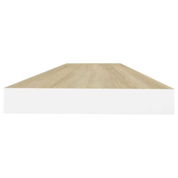 Zwevend Wandschap Eiken/Wit 80cm - 42% Korting!