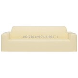 vidaXL Crème Driezitsbankhoes - Beschadigde Verpakking - 51% Korting!