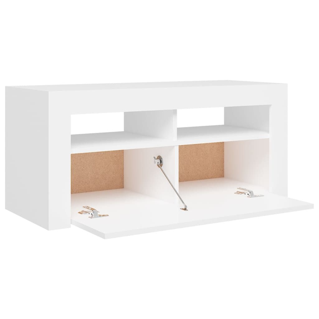 vidaXL TV-meubel LED Wit 90cm - 35% Korting!