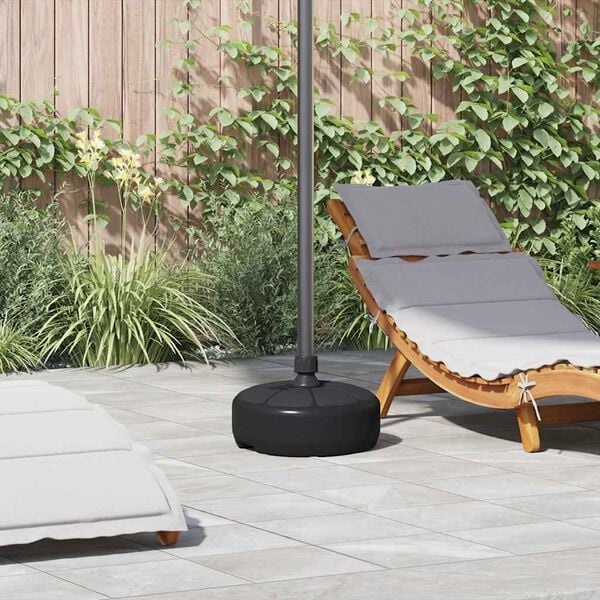 vidaXL Parasolvoet gevuld met zand/water 15 L zwart