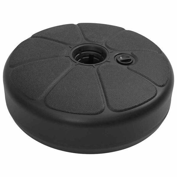vidaXL Parasolvoet gevuld met zand/water 15 L zwart