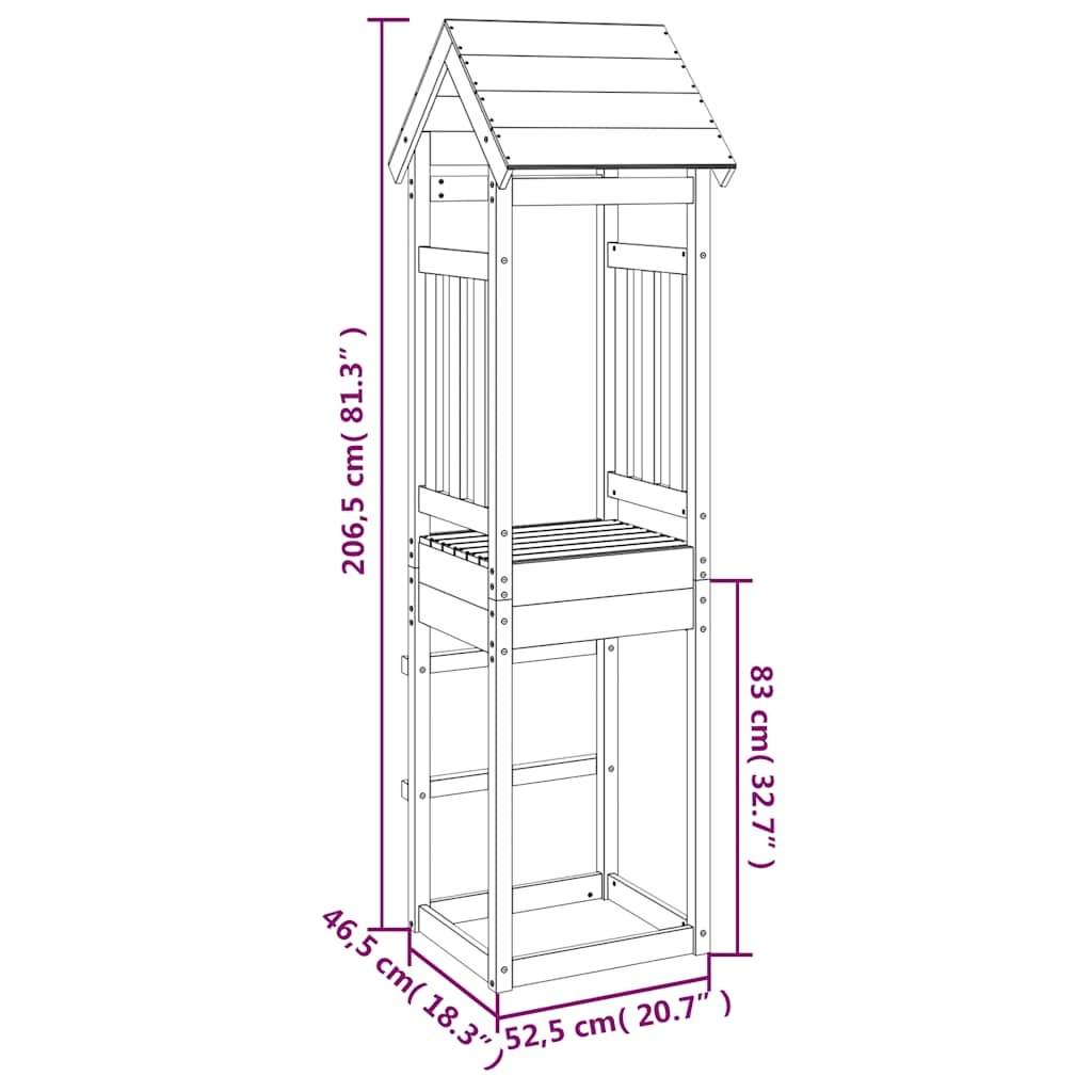 VidaXL Speeltoren Douglas Hout - Met Schade - 35% Korting!