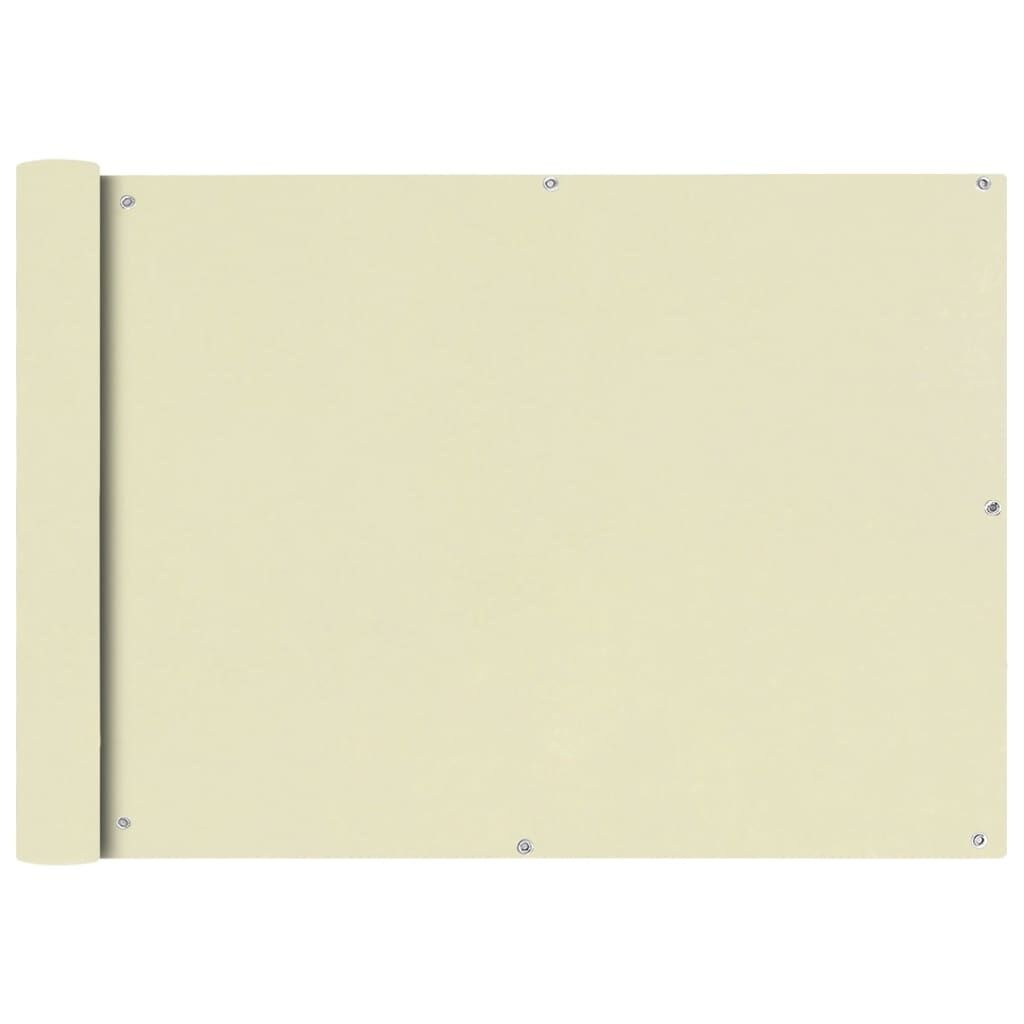 vidaXL Balkonscherm Crème 75x600cm - 47% Korting!